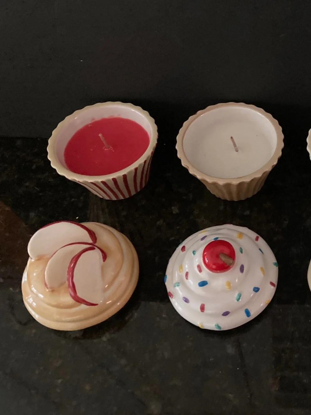 Valerie Parr Hill Set of 4 Candles/Apple/Sprinkle/Blueberry/Chocolate Chip/NEW!